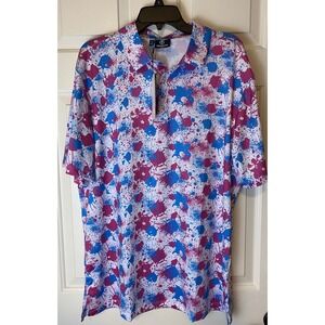 Greenside Golf Mens Small Golf Polo Shirt Splash Camo New FUN WILD FAST SHIP NWT